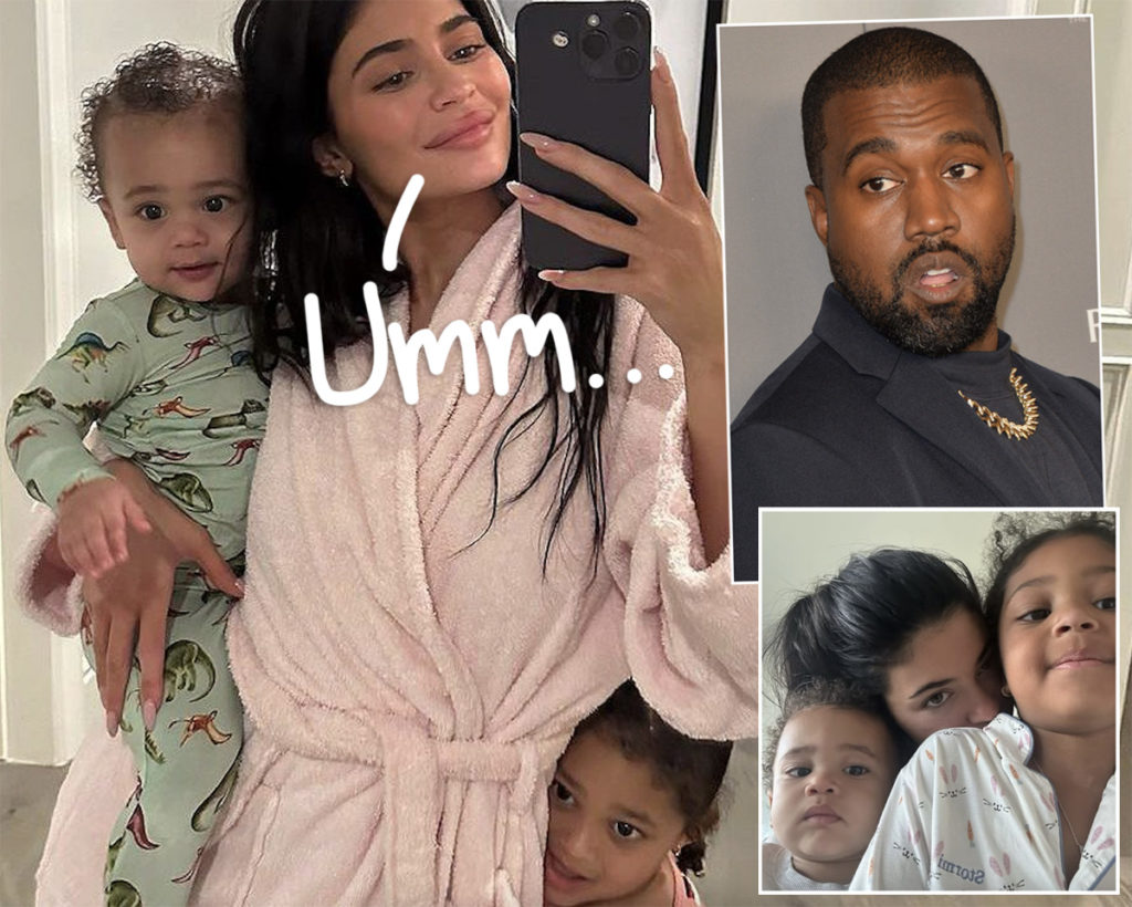 Kylie Jenner Fans Appalled Kanye West Wore THIS To Stormi & Aire's Joint Birthday Party!