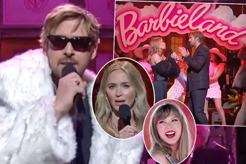 Ryan Gosling Says Goodbye To Ken In Taylor Swift-Themed Barbie Song On SNL -- With Emily Blunt’s Help!