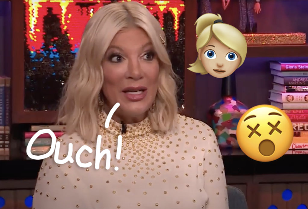 Tori Spelling's TMI 'Landing Strip' Story Will Make You Think Twice About Bleaching!